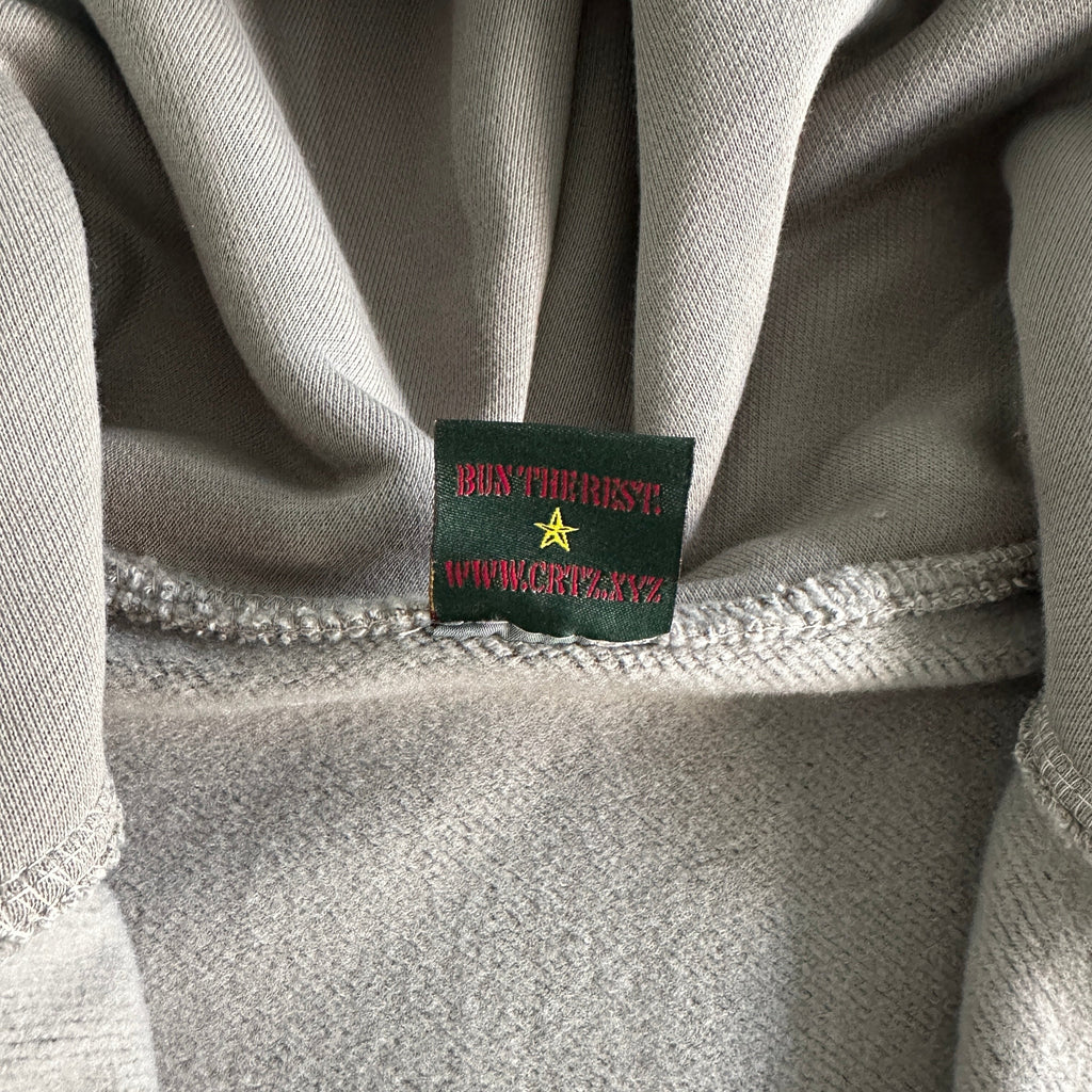 CORTEIZ ISLAND PUFF PRINT ZIP HOODIE (GREY)