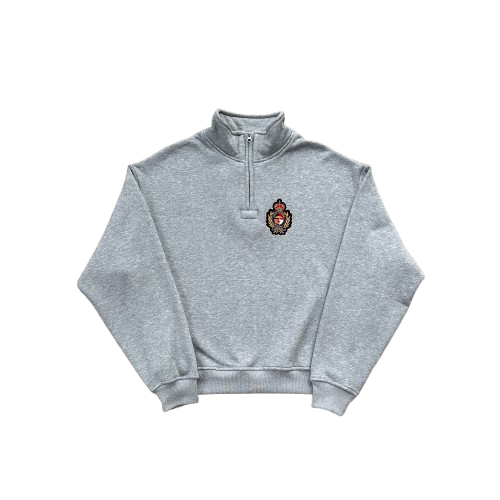 CORTEIZ ROYALE CREST QUARTER ZIP (HEATHER GREY)