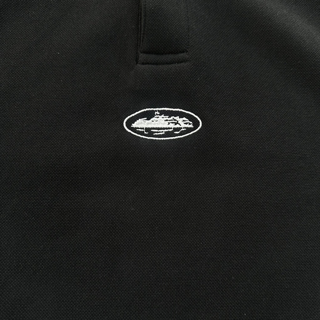 CORTEIZ PIPED POLO SHIRT (BLACK)