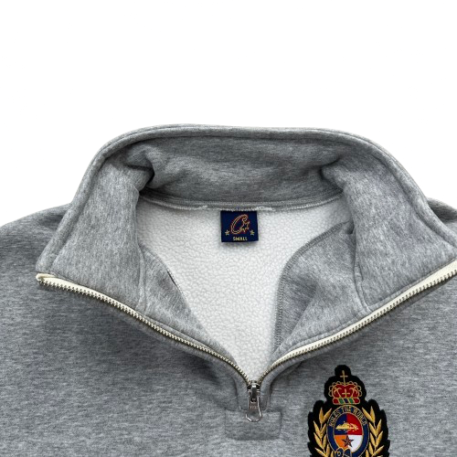 CORTEIZ ROYALE CREST QUARTER ZIP (HEATHER GREY)