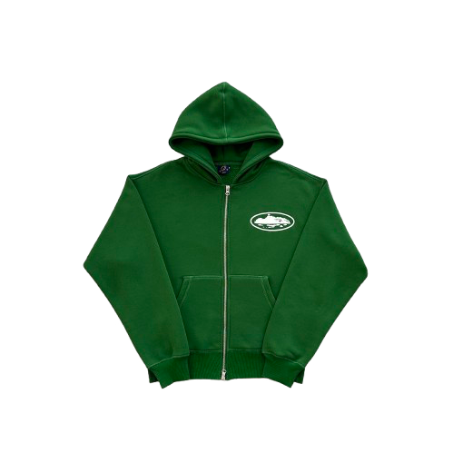 CORTEIZ ISLAND PUFF PRINT ZIP HOODIE (GREEN)