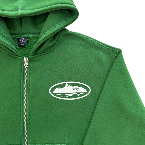 CORTEIZ ISLAND PUFF PRINT ZIP HOODIE (GREEN)