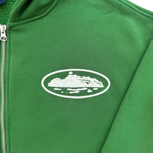 CORTEIZ ISLAND PUFF PRINT ZIP HOODIE (GREEN)