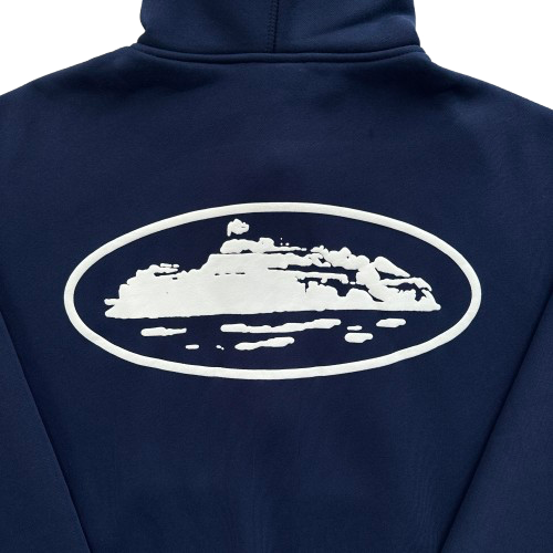 CORTEIZ ISLAND PUFF PRINT ZIP HOODIE (WASHED ROYAL)