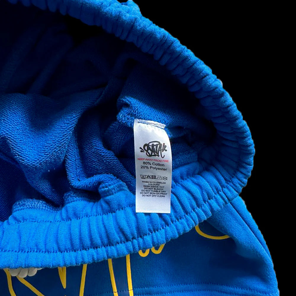 SYNA T-SHIRT & SHORTS LOGO SET (BLUE / YELLOW)