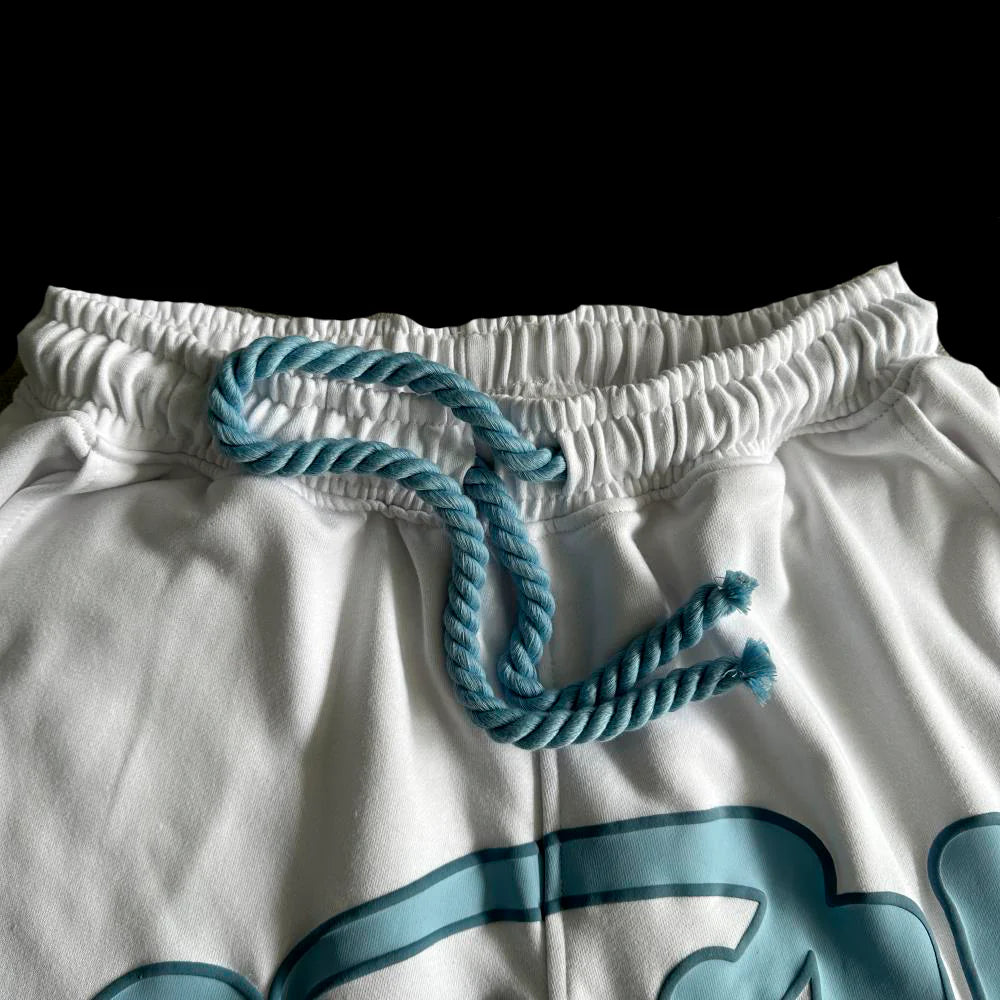 SYNNA T-SHIRT & SHORTS LOGO SET - (WHITE)