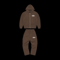 CORTEIZ ISLAND PUFF PRINT ZIP TRACKSUIT (BROWN)