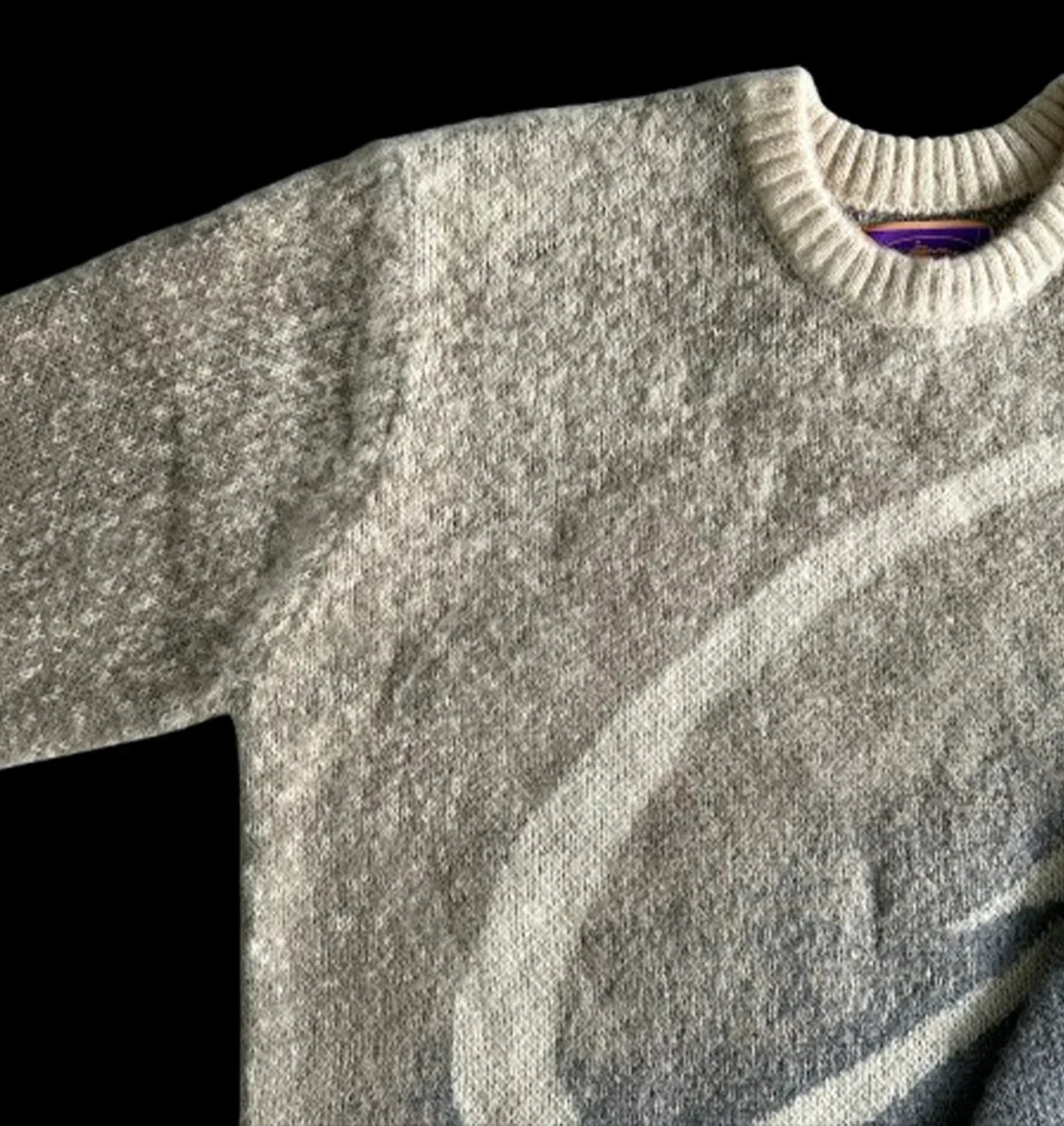 CORTEIZ C STAR GRADIENT MOHAIR KNIT SWEATER (GREY)