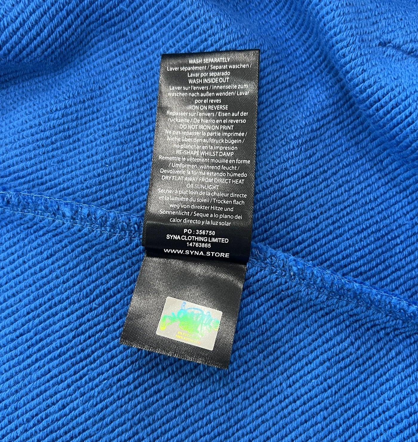 SYNA VOID ZIP UP HOODIE (BLUE)