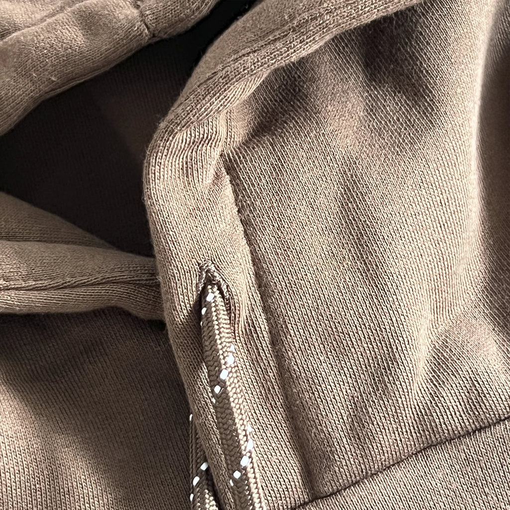 SYNA PIPE HOODIE & SHORT SET (BEIGE/BROWN)