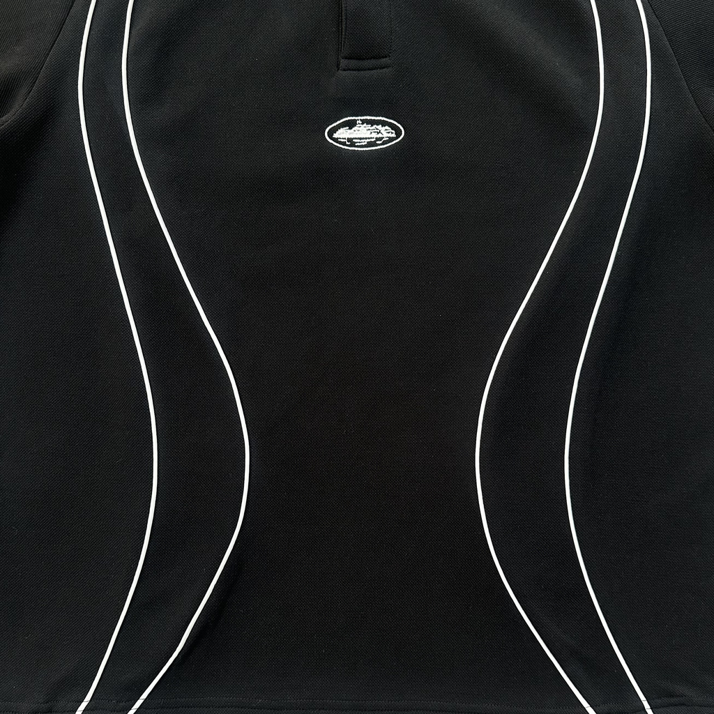 CORTEIZ PIPED POLO SHIRT (BLACK)