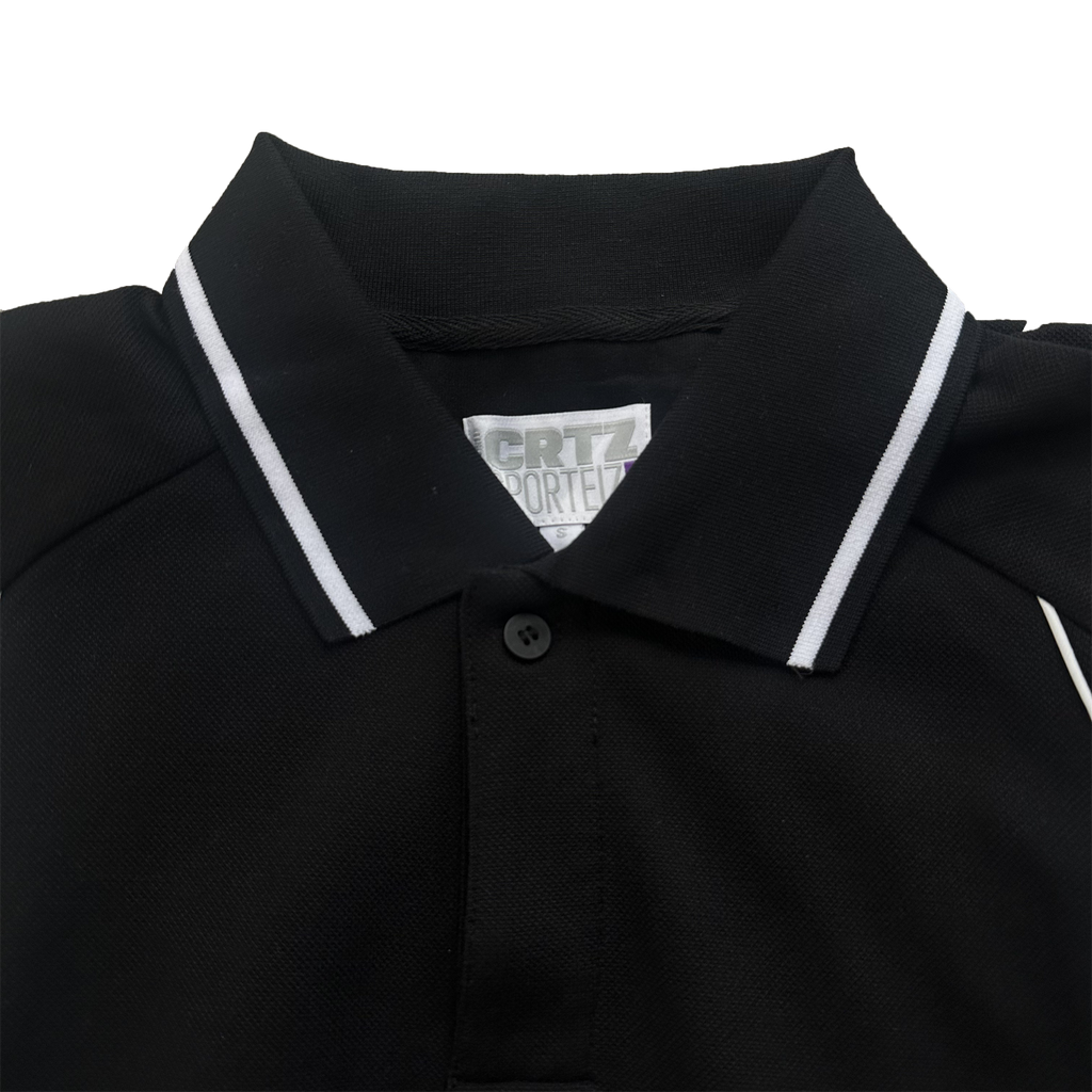 CORTEIZ PIPED POLO SHIRT (BLACK)