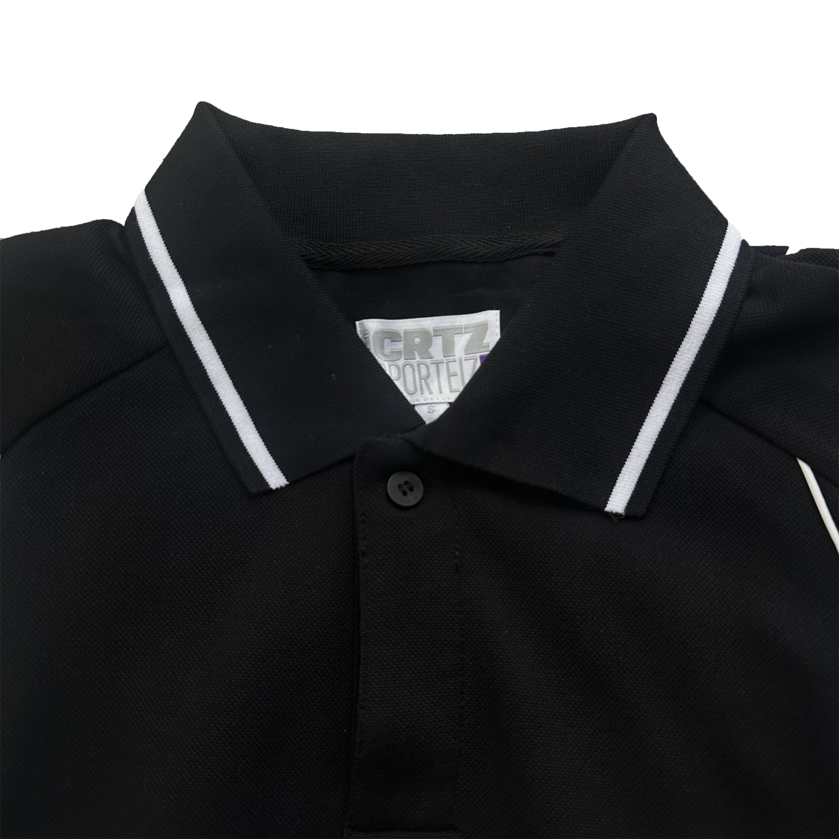 CORTEIZ PIPED POLO SHIRT (BLACK)