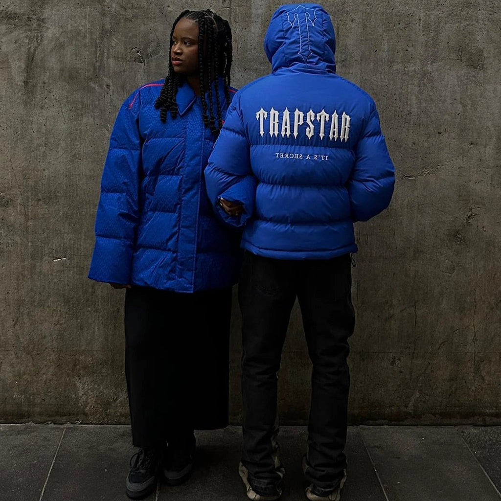 TRAPSTAR DECODED HOODED PUFFER 2.0 (DAZZLING BLUE)