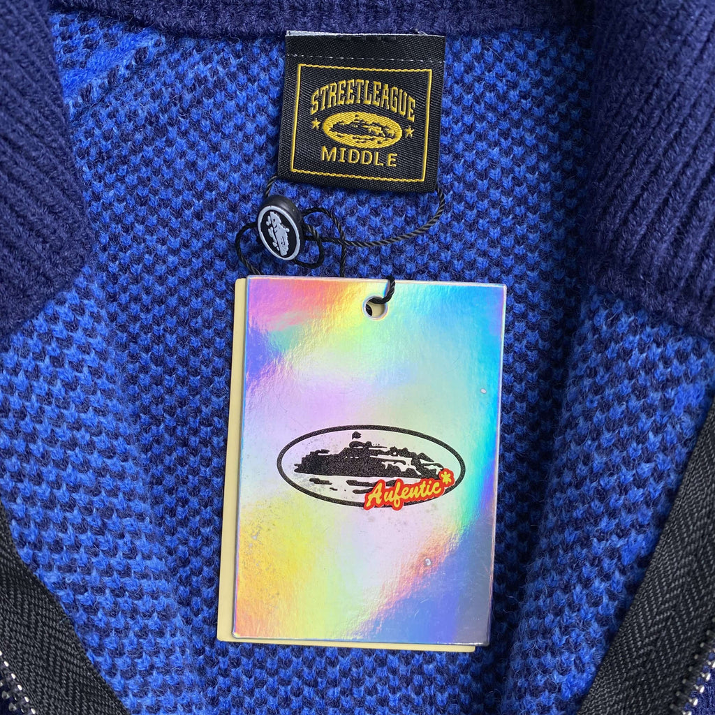 CORTEIZ PRECISION KNIT ZIP UP (NAVY)