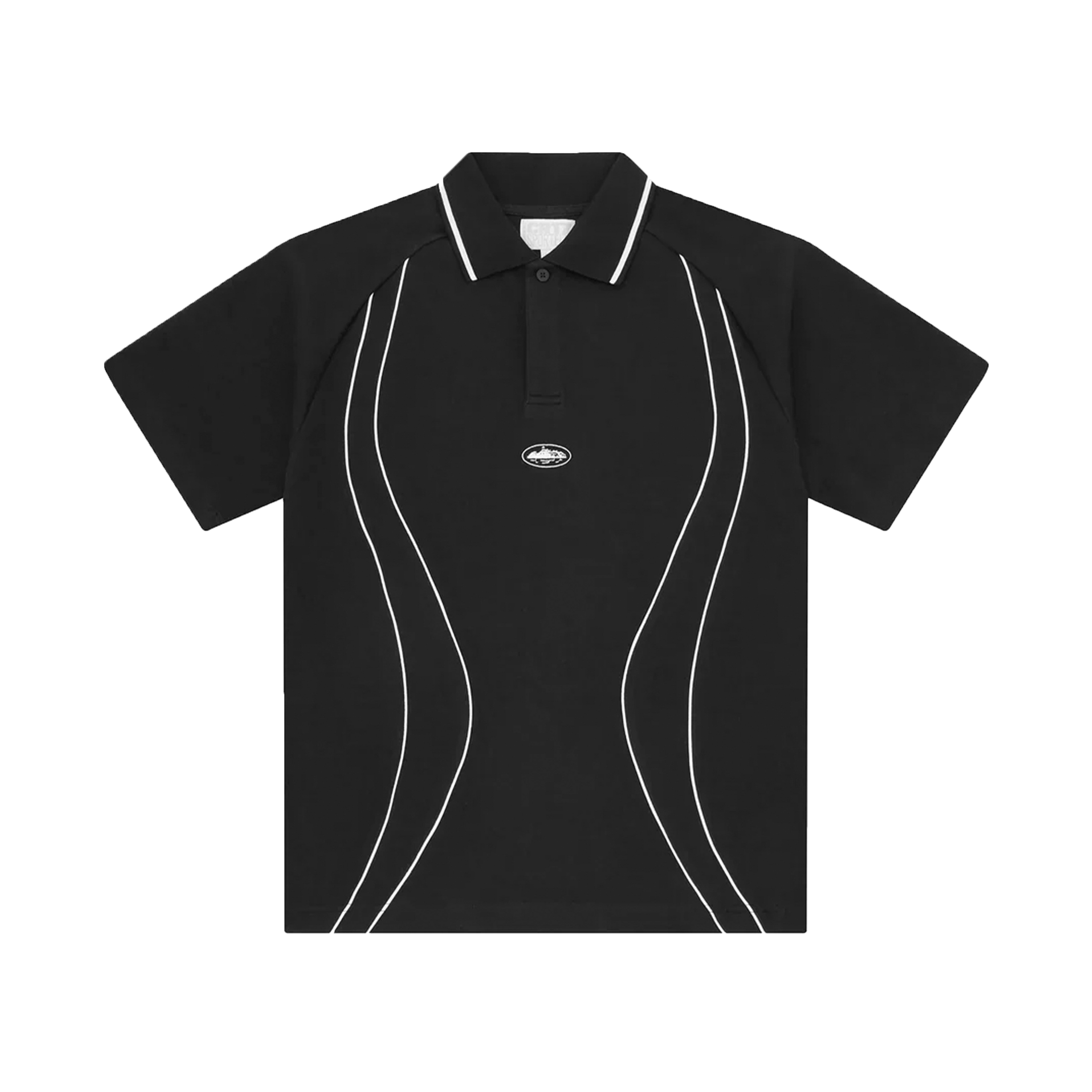 CORTEIZ PIPED POLO SHIRT (BLACK)