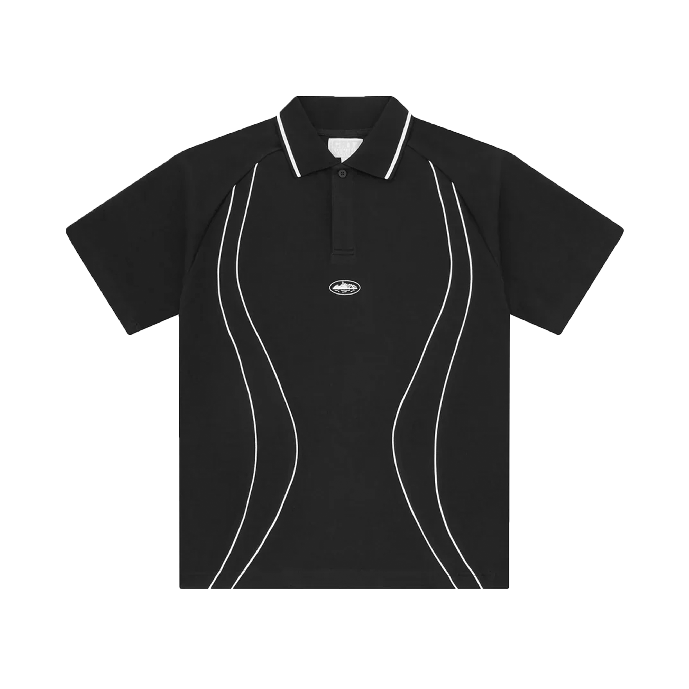 CORTEIZ PIPED POLO SHIRT (BLACK)