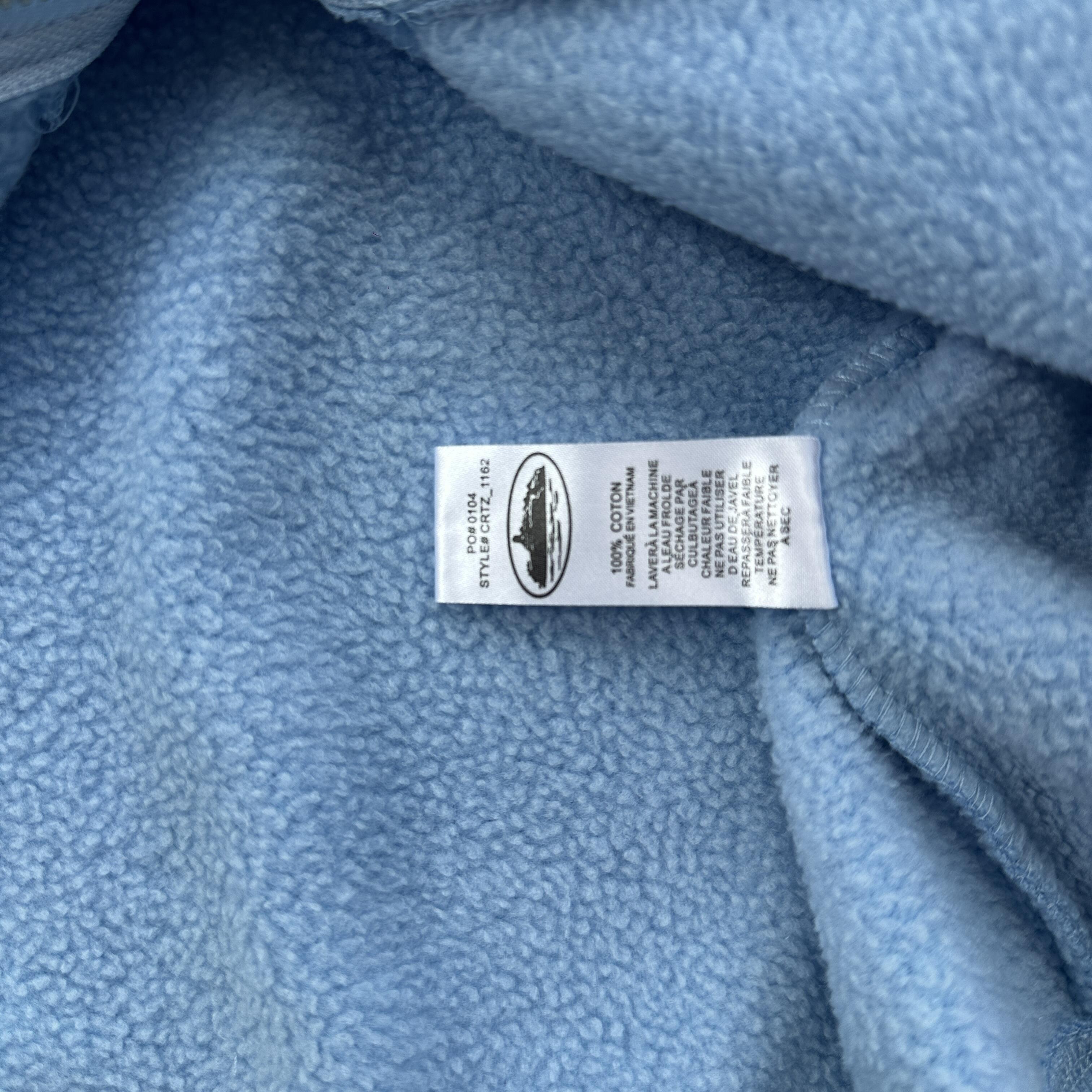 CORTEIZ ISLAND PUFF PRINT ZIP HOODIE (BABY BLUE)