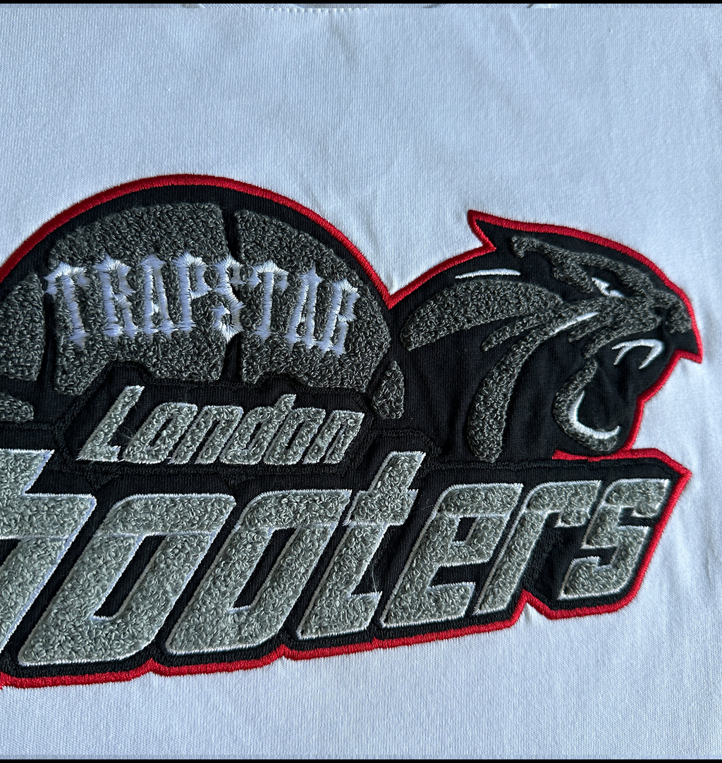 TRAPSTAR TEE & SHORTS SET (WHITE/GREY/RED)