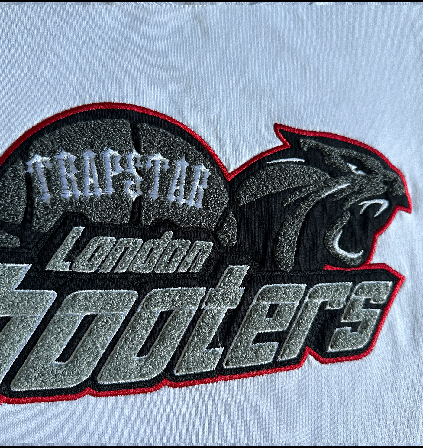 TRAPSTAR TEE & SHORTS SET (WHITE/GREY/RED)