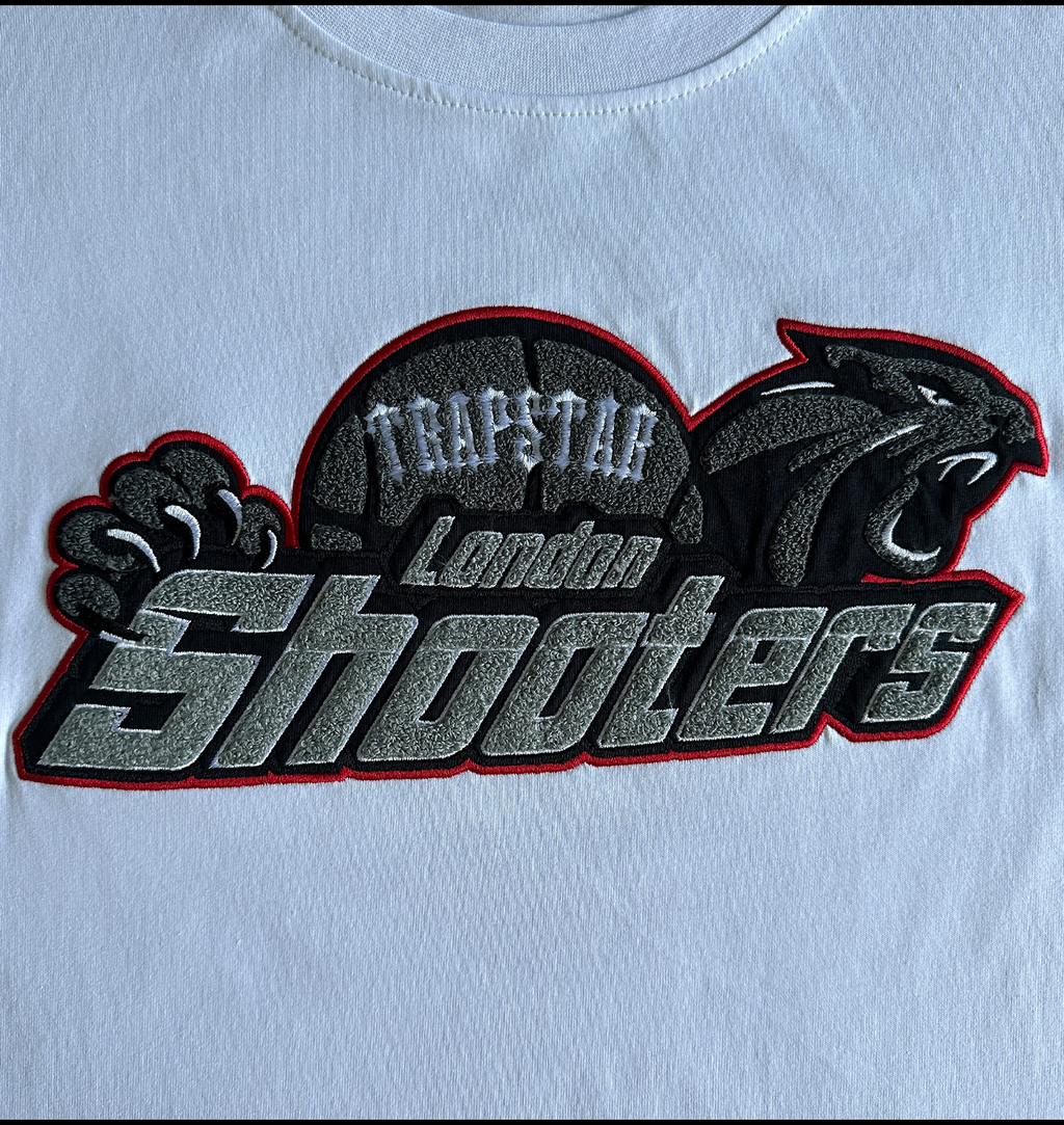 TRAPSTAR TEE & SHORTS SET (WHITE/GREY/RED)