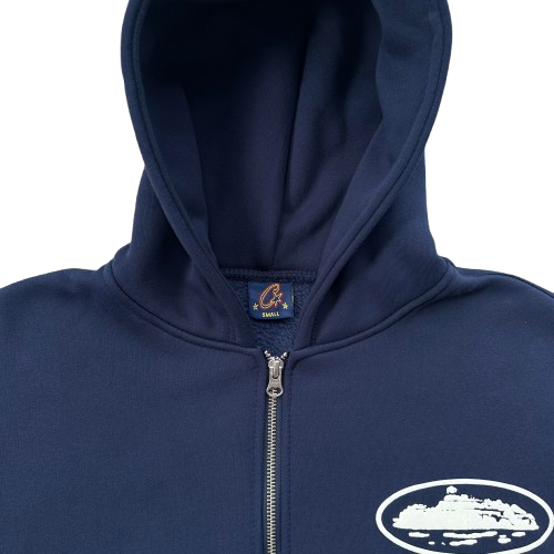 CORTEIZ ISLAND PUFF PRINT ZIP HOODIE (WASHED ROYAL)