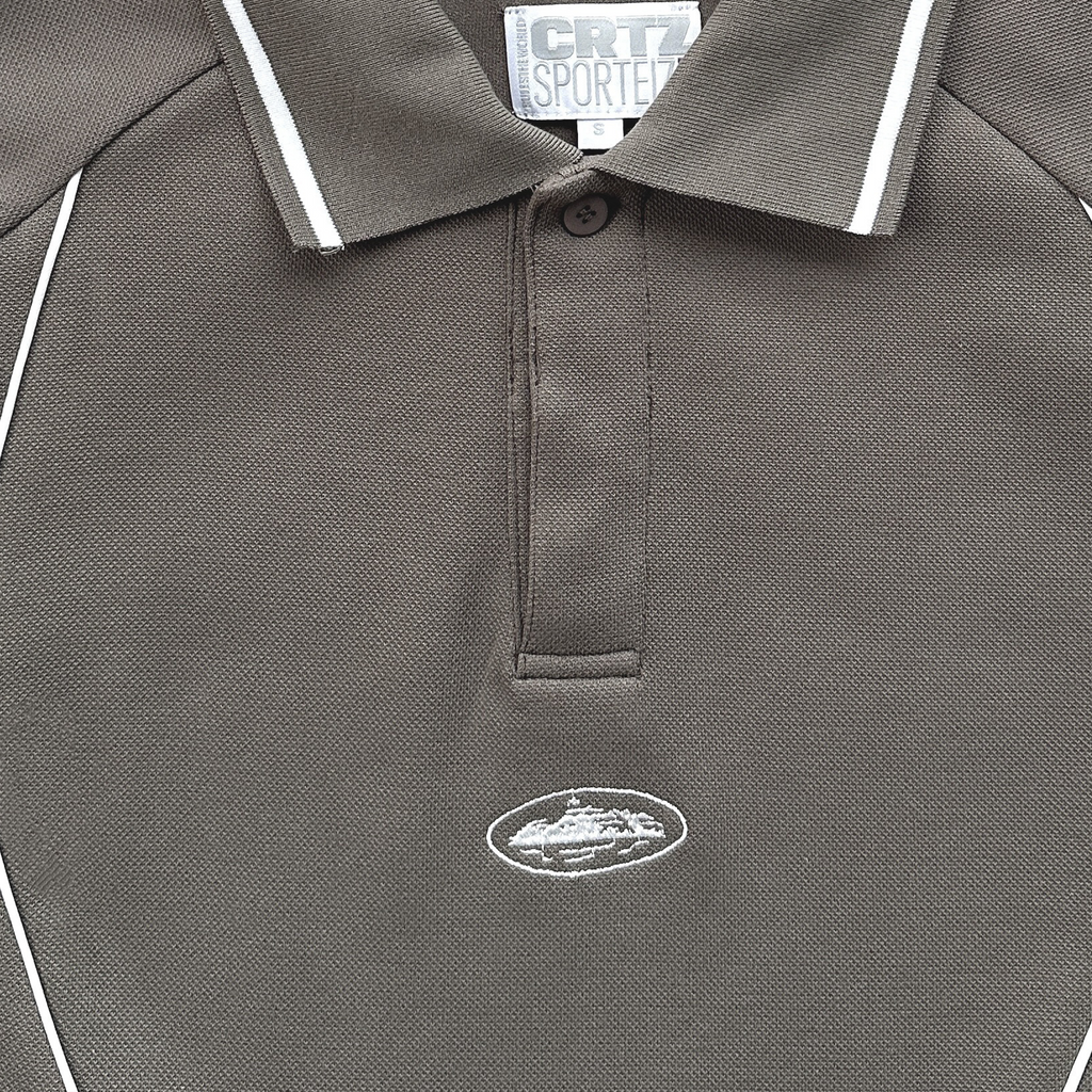 CORTEIZ PIPED POLO SHIRT (GREY)