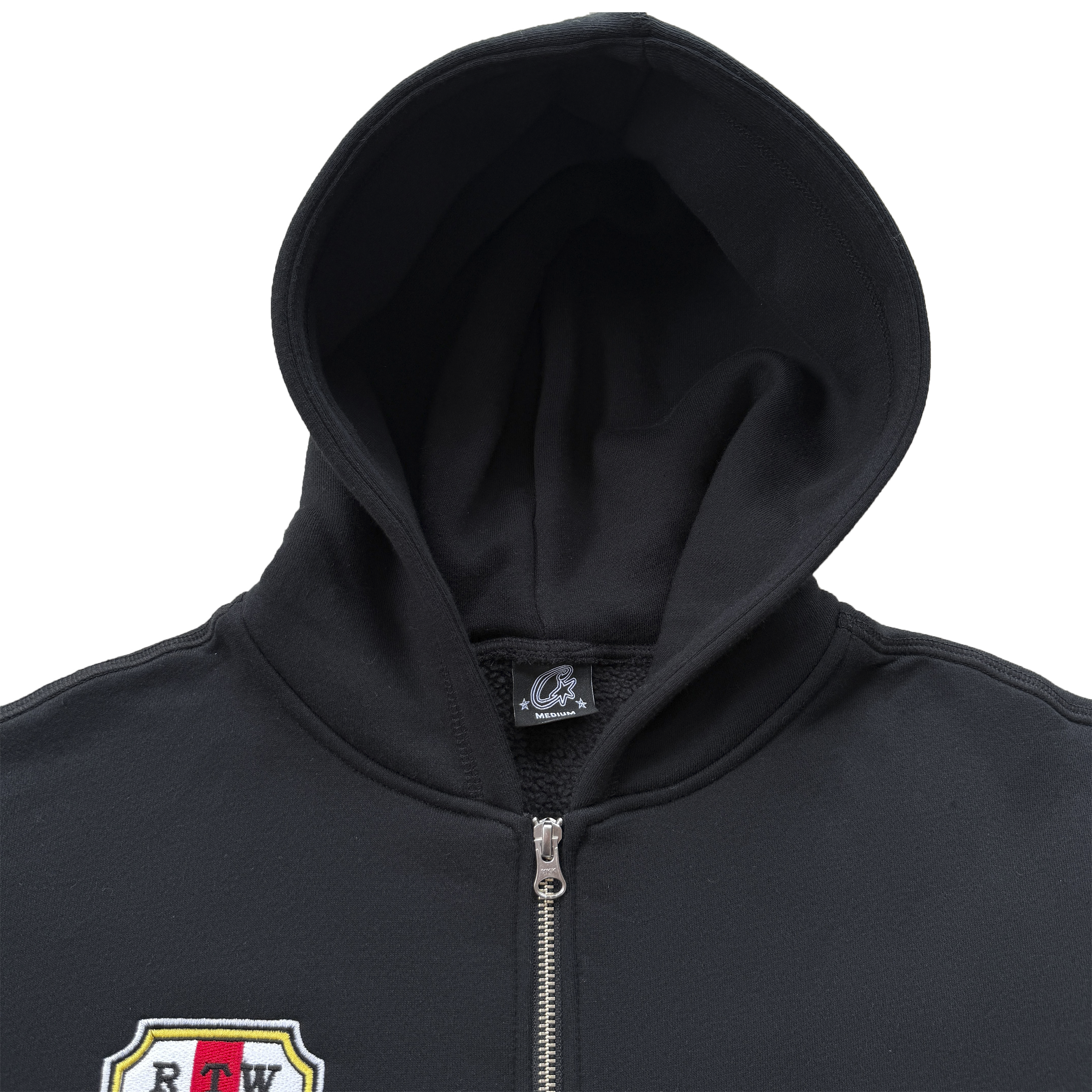 CORTEIZ ZIP PUFF ARCH SHIELD NOIR FELPA