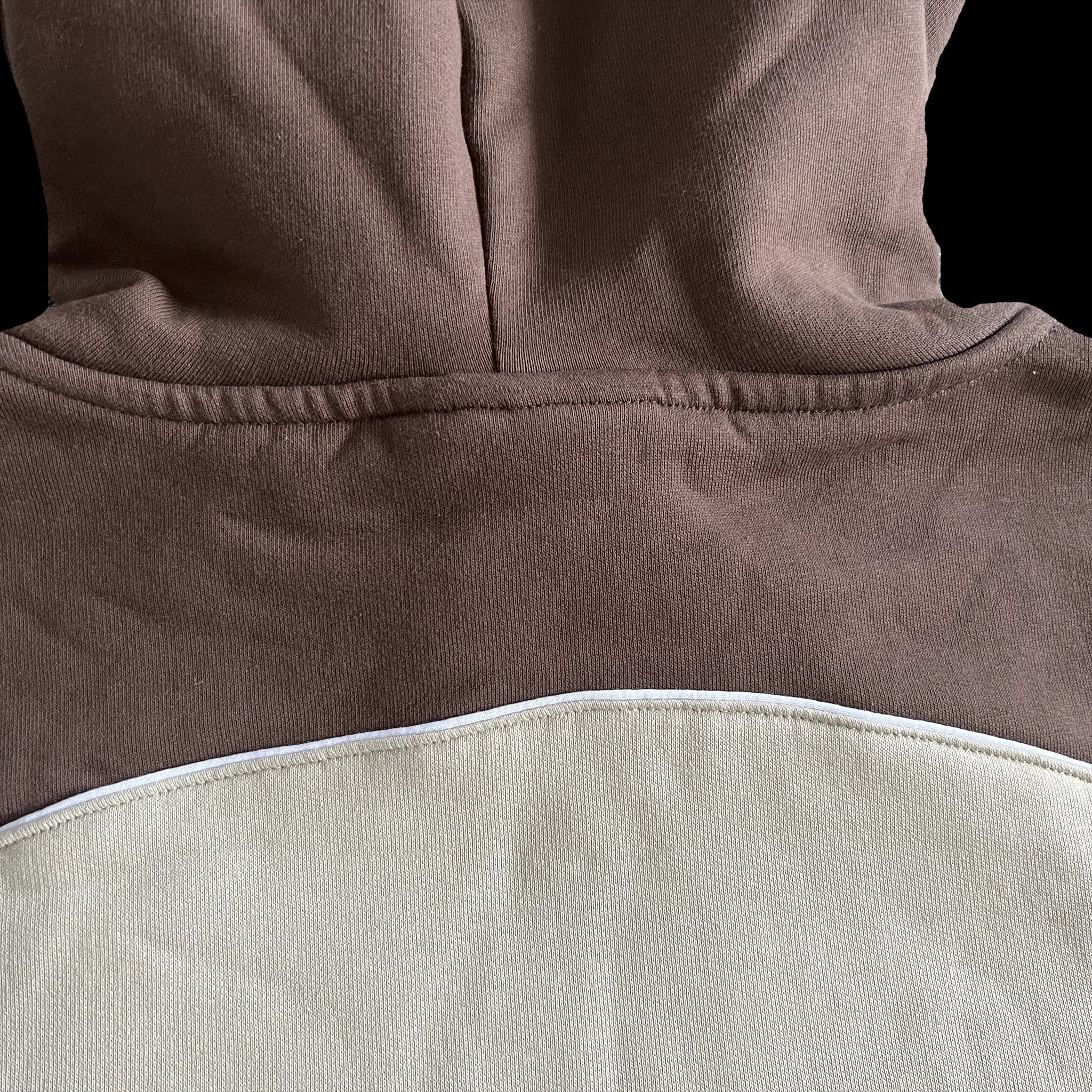 SYNA PIPE HOODIE & SHORT SET (BEIGE/BROWN)