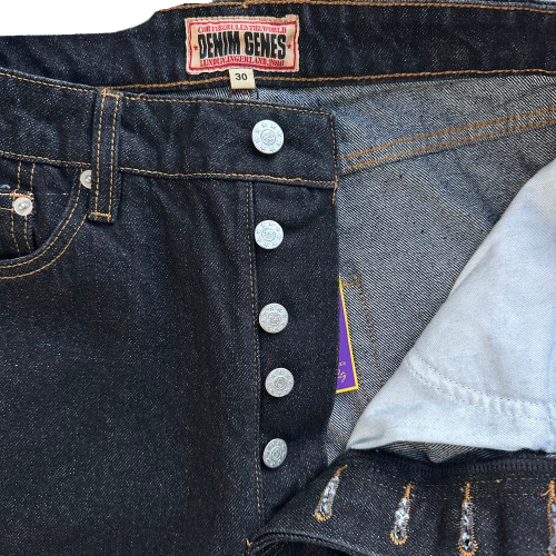 CORTEIZ DUAL STRIPE BAGGY JEANS (BLACK WASH)