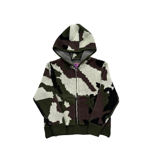 CORTEIZ ALCATRAZ HEAVY KNIT HOODIE (CAMO)