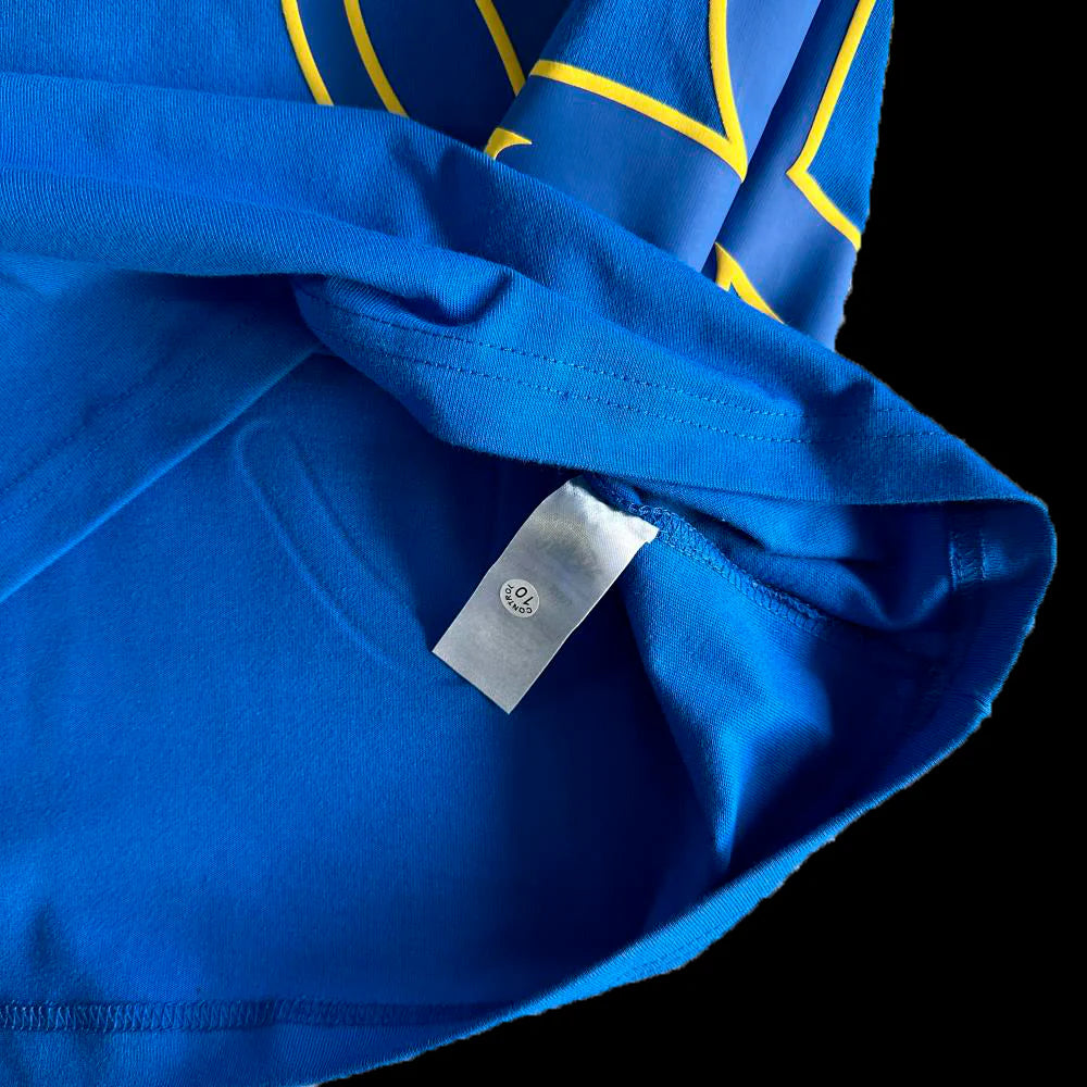 SYNA T-SHIRT & SHORTS LOGO SET (BLUE / YELLOW)