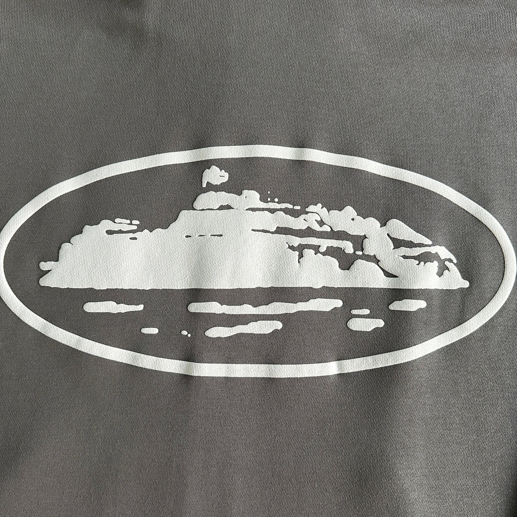 CORTEIZ ISLAND PUFF PRINT ZIP HOODIE (GREY)