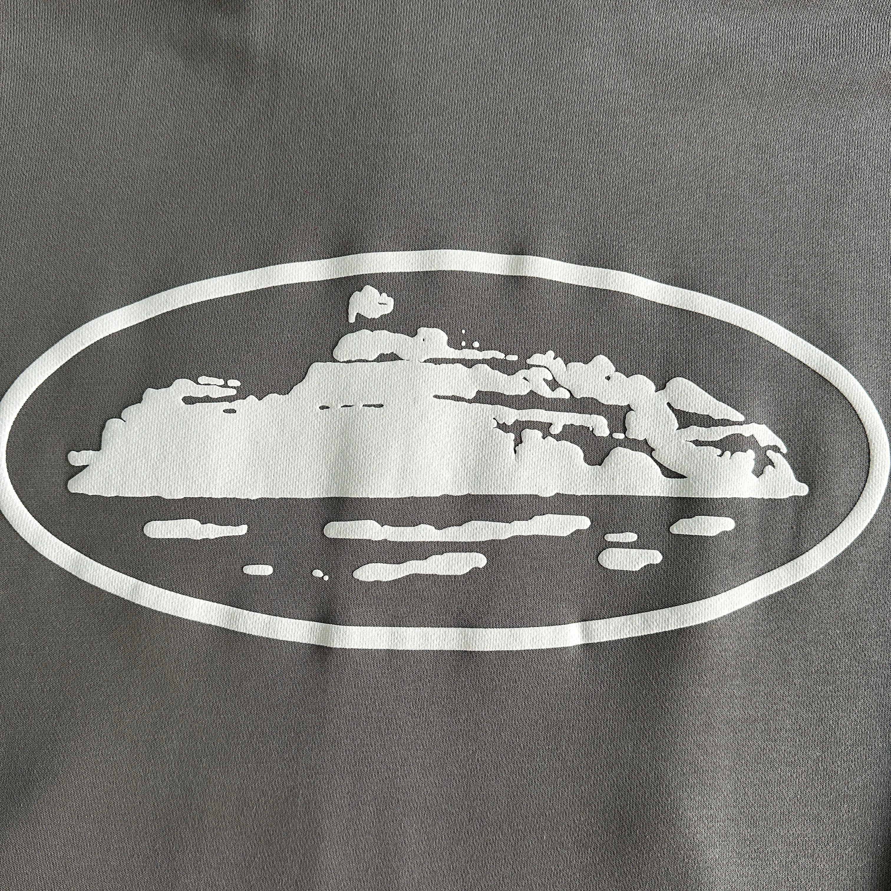 CORTEIZ ISLAND PUFF PRINT ZIP HOODIE (GREY)