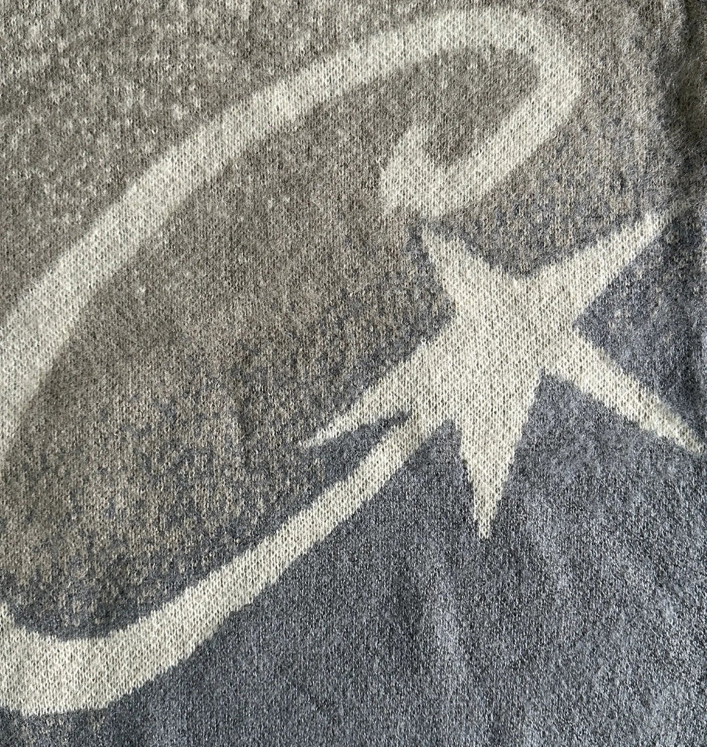 CORTEIZ C STAR GRADIENT MOHAIR KNIT SWEATER (GREY)