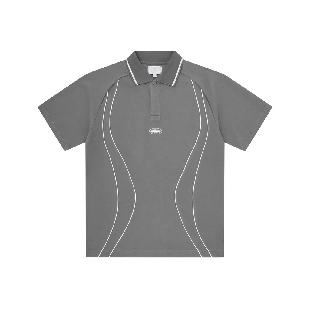 CORTEIZ PIPED POLO SHIRT (GREY)