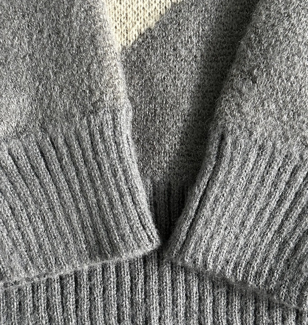 CORTEIZ C STAR GRADIENT MOHAIR KNIT SWEATER (GREY)