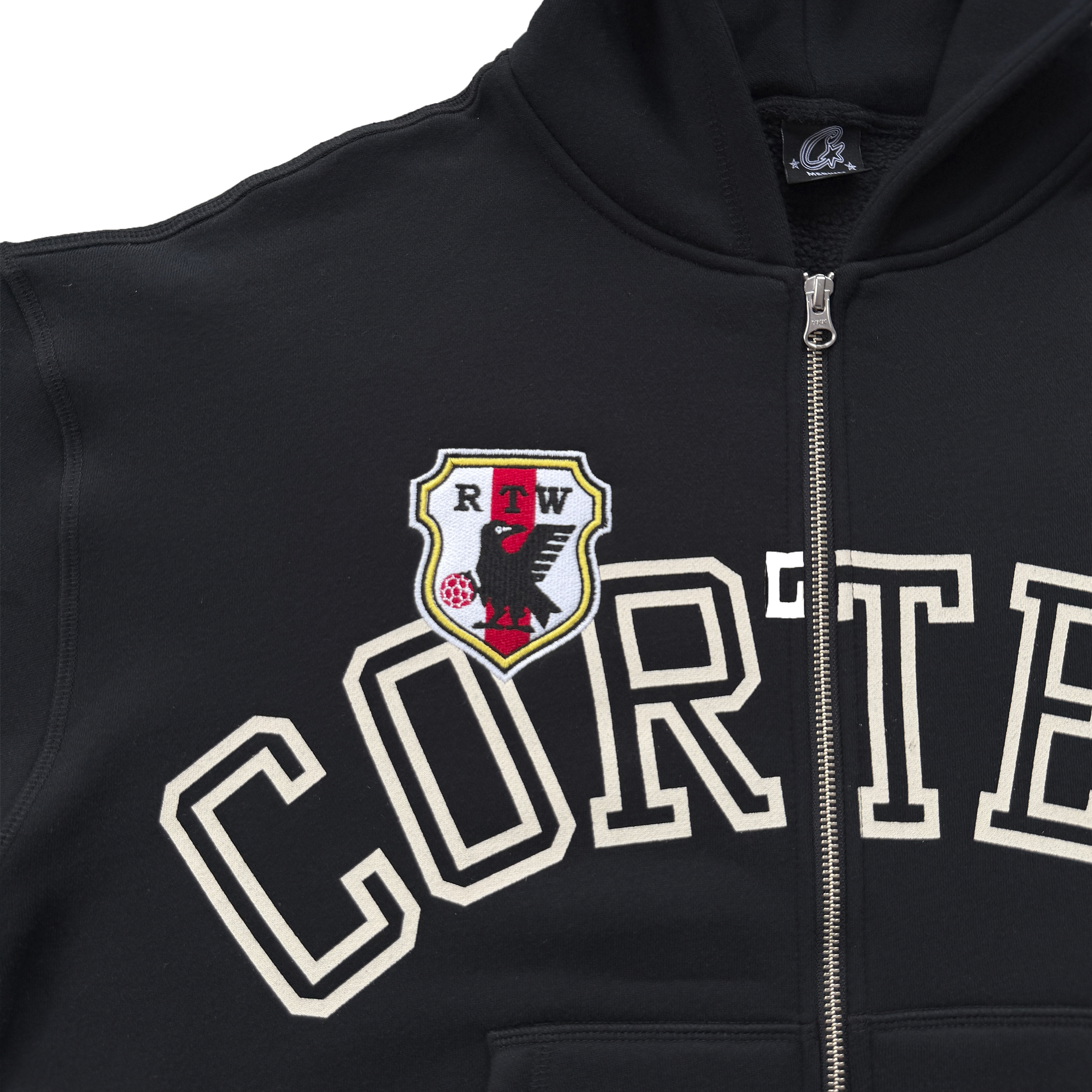 CORTEIZ ZIP PUFF ARCH SHIELD NOIR FELPA