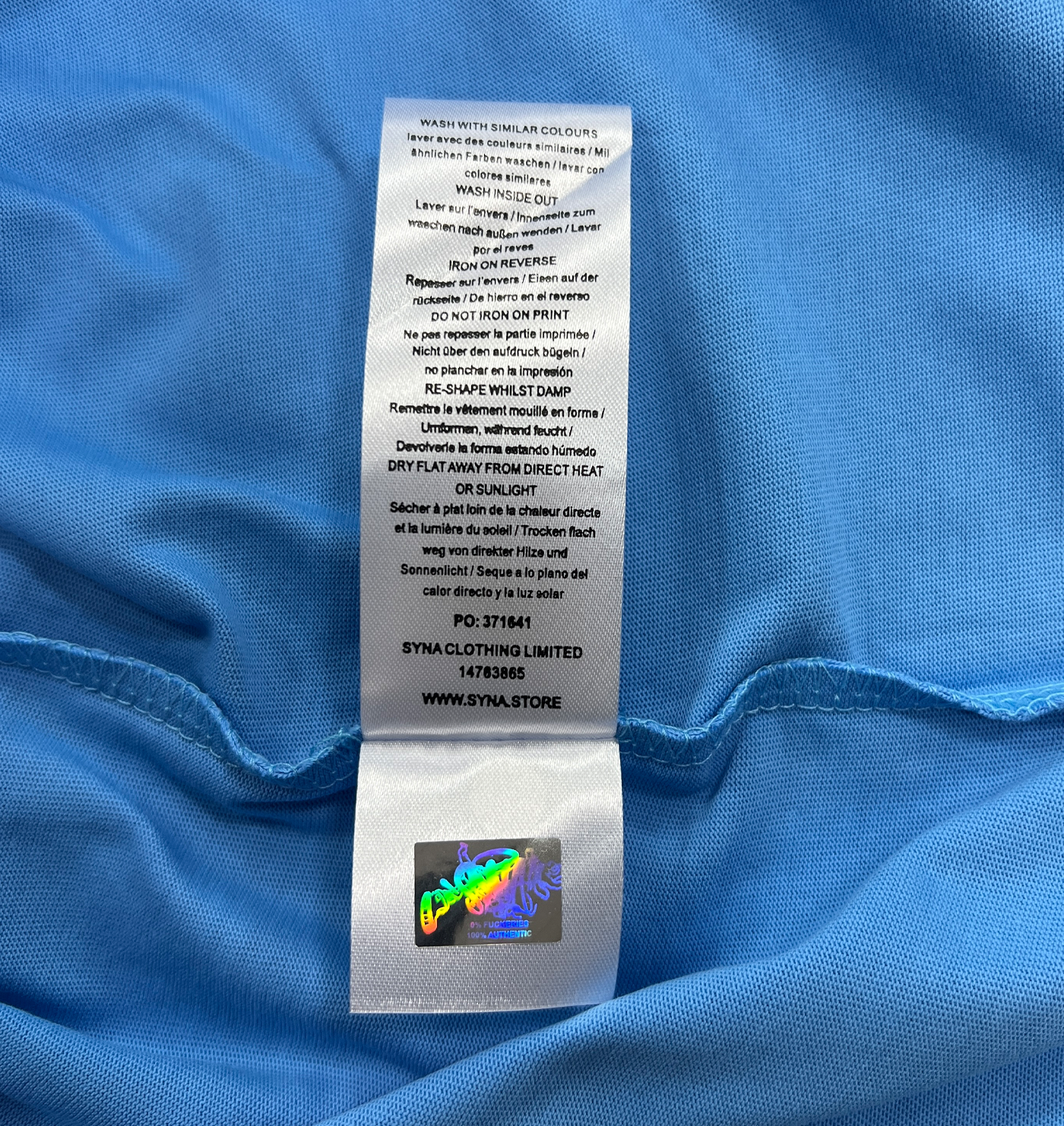 SYNA COLLEGE TEE (BLUE/PINK)