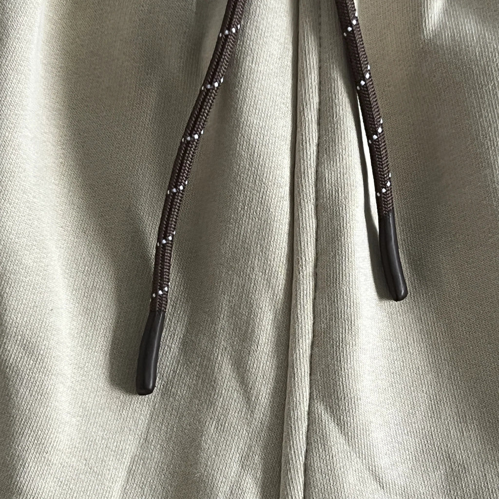 SYNA PIPE HOODIE & SHORT SET (BEIGE/BROWN)