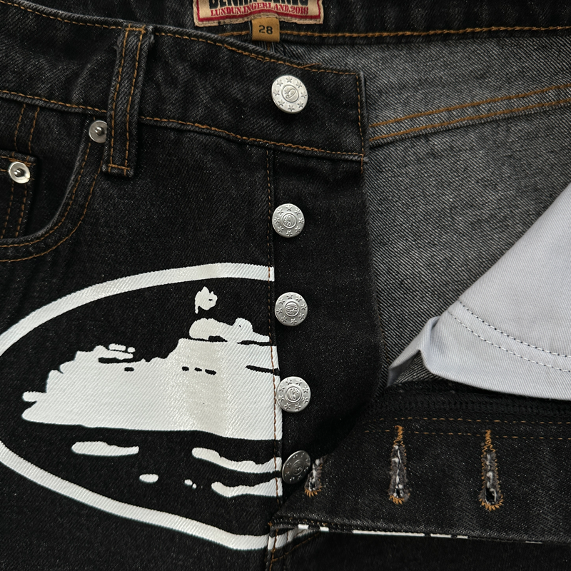 CORTEIZ ALCATRAZ DENIM SHORTS WASHED (BLACK)