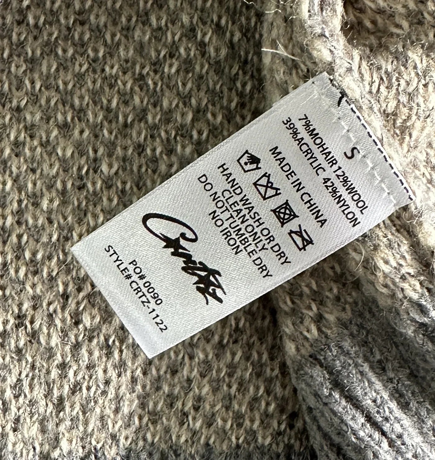 CORTEIZ C STAR GRADIENT MOHAIR KNIT SWEATER (GREY)