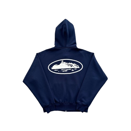 CORTEIZ ISLAND PUFF PRINT ZIP HOODIE (WASHED ROYAL)