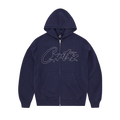 CORTEIZ THICK STITCH ALLSTARZ ZIP HOODIE (NAVY)