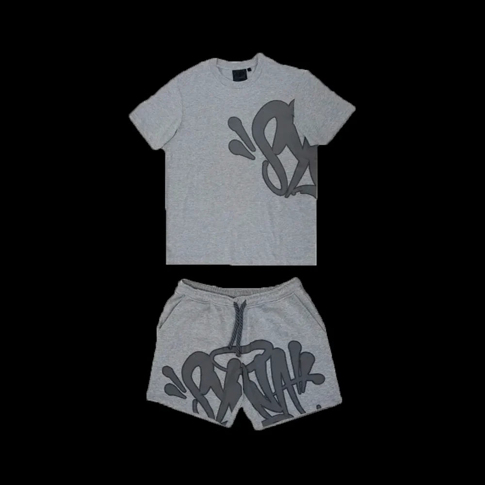 SYNA T-SHIRT & SHORTS LOGO SET (GREY)