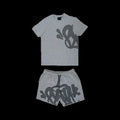 SYNA T-SHIRT & SHORTS LOGO SET (GREY)