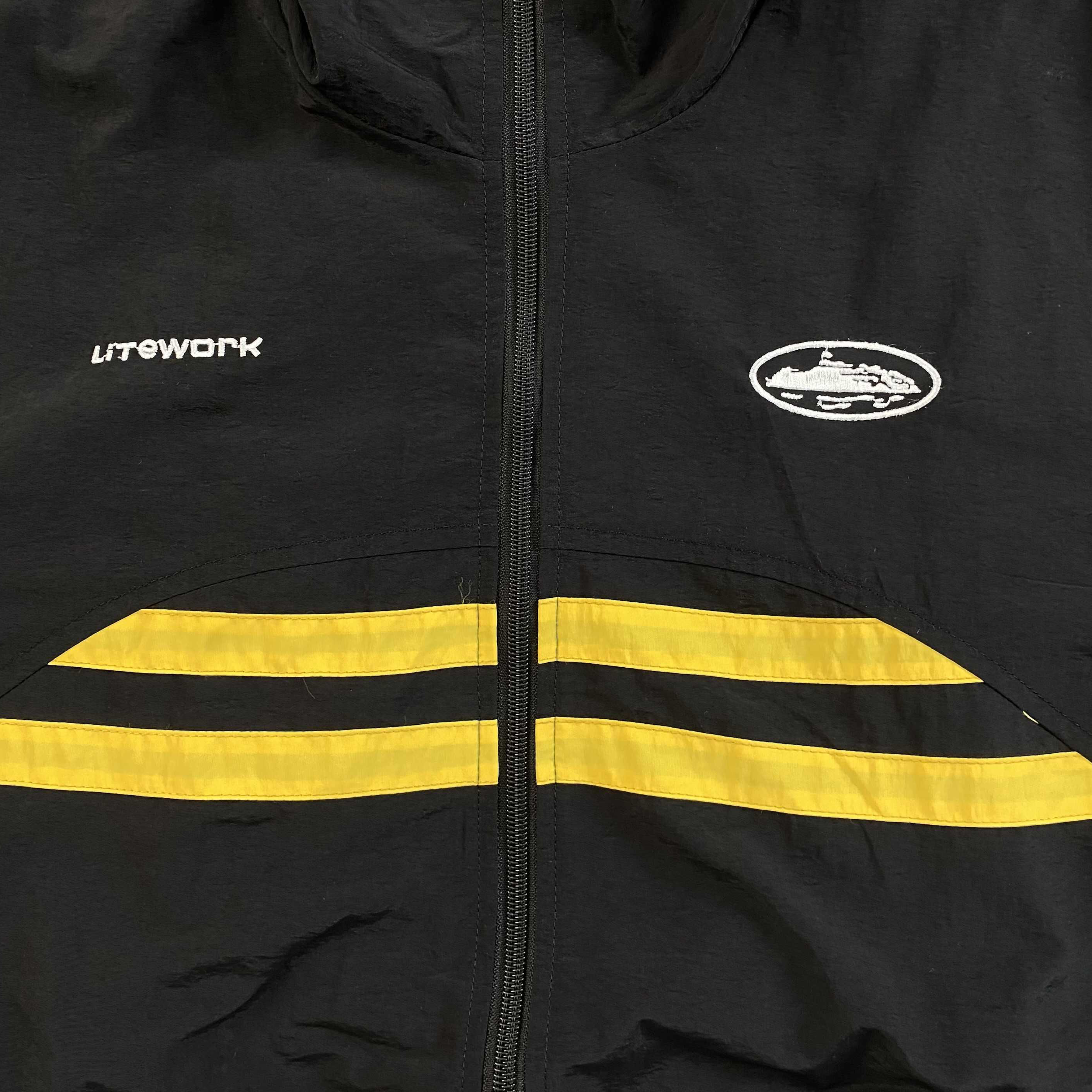 CORTEIZ STRIPED LITEWORK JACKET (BLACK/YELLOW)