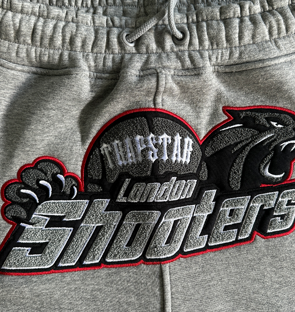 TRAPSTAR TEE & SHORTS SET (WHITE/GREY/RED)