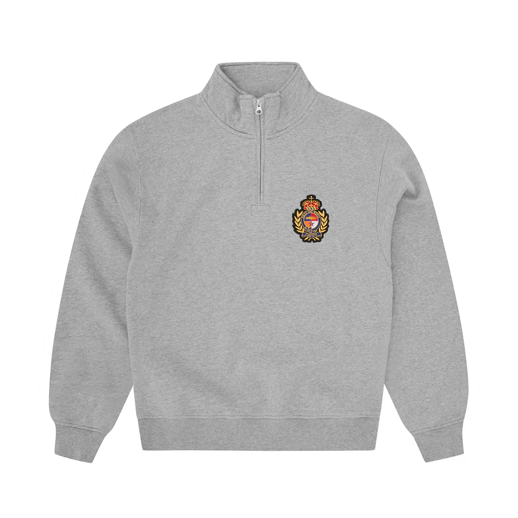 CORTEIZ ROYALE CREST QUARTER ZIP (HEATHER GREY)