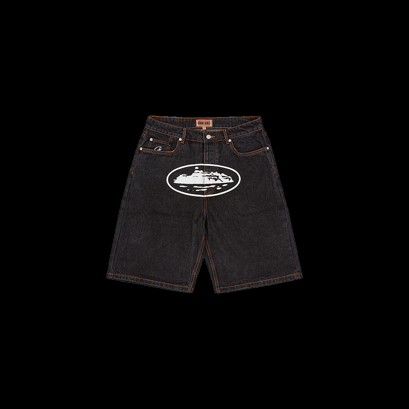 CORTEIZ ALCATRAZ DENIM SHORTS WASHED (BLACK)